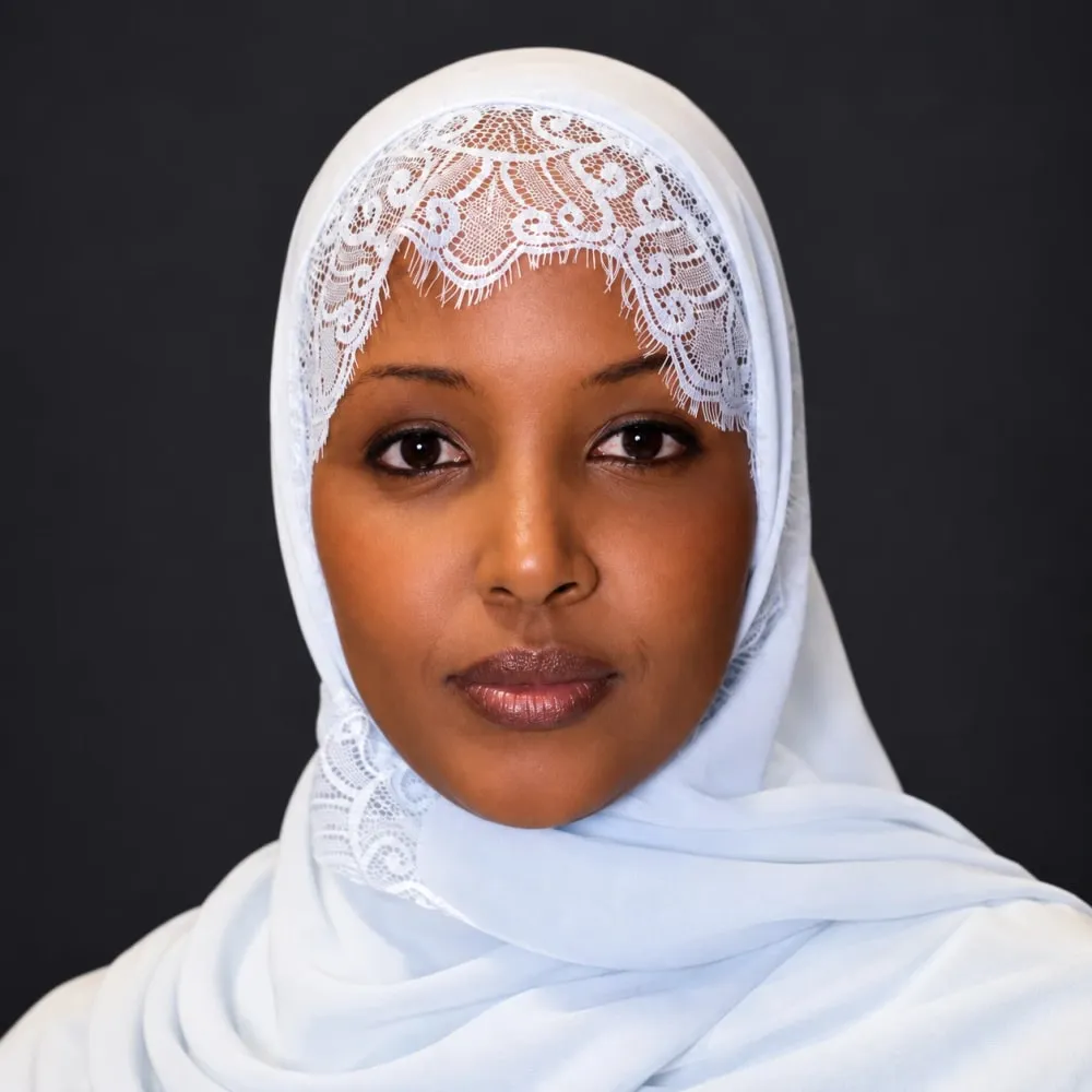 Portrait of Farhia Said, Vice Chair of Maangaar Voices
